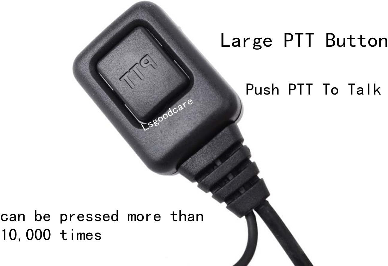 2-Pin Kenwood Security Earpiece – PTT & Mic Included, Pack of 5